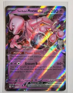 Pokemon TCG Team Rocket's MEWTWO EX Black Star Promo SVP 205 EN M-NM - Image 1