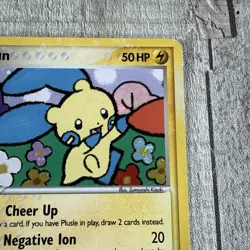 Minun ⭐ 4/17 Holo Rare POP Series 3 2006 Pokemon HP Wear on the Back and Edges - Image 4