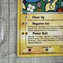 Minun ⭐ 4/17 Holo Rare POP Series 3 2006 Pokemon HP Wear on the Back and Edges - Image 5