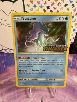 Suicune 2016 Pokemon TCG #SM149 Sun & Moon Lost Thunder Rare Holo Stamped - Image 1