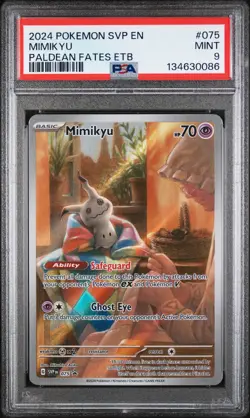2024 POKEMON SVP EN-SV BLACK STAR PROMO #075 MIMIKYU PSA 9 - Image 1
