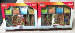 Pokemon Scarlet & Violet Costco 151 Mini Tins 5-Pack Complete Lot Set of 2 Boxes - Image 1
