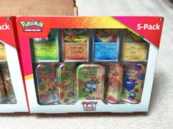 Pokemon Scarlet & Violet Costco 151 Mini Tins 5-Pack Complete Lot Set of 2 Boxes - Image 2