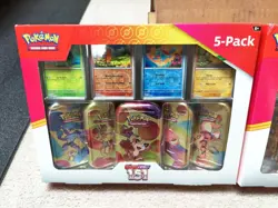 Pokemon Scarlet & Violet Costco 151 Mini Tins 5-Pack Complete Lot Set of 2 Boxes - Image 3
