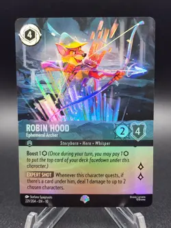 Disney Lorcana Robin Hood Ephemeral Archer 221/204 Whispers in the Well Epic - Image 1