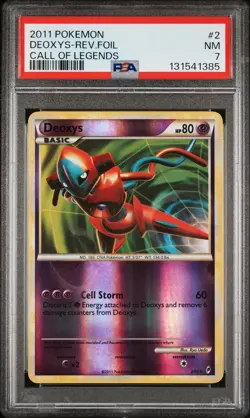 2011 POKEMON CALL OF LEGENDS #2 DEOXYS-REVERSE FOIL PSA 7 - Image 1