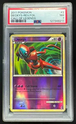 2011 Pokemon Call of Legends Reverse Holo #2/95 Deoxys PSA 7 - Image 1