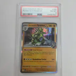 2025 POKEMON DRI EN-DESTINED RIVALS #096 TEAM ROCKET'S TYRANITAR PSA 9 - Image 1