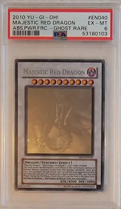 Yugioh PSA 6 EX-MT 2010 Majestic Red Dragon ABPF-EN040 Ghost Rare Unlimited Ed - Image 1