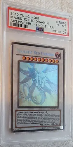 Yugioh PSA 6 EX-MT 2010 Majestic Red Dragon ABPF-EN040 Ghost Rare Unlimited Ed - Image 2