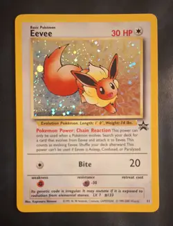 Pokemon - Eevee Black Star Promo 11 Holo - Rare - 1999-2000 WoTC NM - Image 1