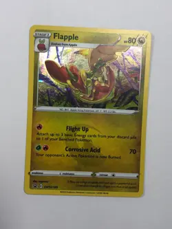 Pokemon Card SWSH189 Promo Holographic Flapple Light Played C. - Image 1