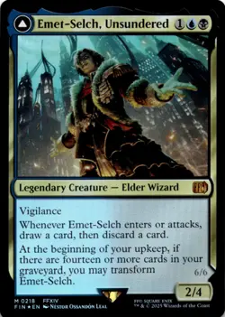 MTG Emet-Selch, Unsundered Foil NM FINAL FANTASY Magic 218 - Image 1