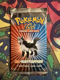 Pokemon EX Ruby & Sapphire Booster Pack | Factory Sealed | Mightyena - Image 1