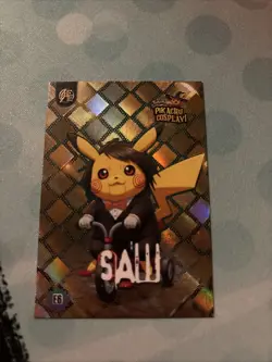Saw (Pikachu) #E6 - Gold Holo Box Hit Electric Pikachu Cosplay - Pokemon - Image 1