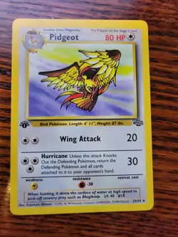 MP - Pokemon TCG Pidgeot Jungle 24/64 Regular 1st Edition Rare - Image 1