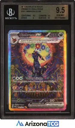 Pokemon 2025 Umbreon ex 161/131 SIR Prismatic Evolutions BGS 9.5 - Image 1