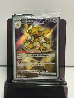 2025 Pokemon Mega Evolution Black Star Promo Full Art Holo Alakazam 009 - SEALED - Image 1