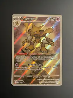 2025 Pokemon Mega Evolution Alakazam Full Art Holo 009 ETB Black Star Promo MEP - Image 1