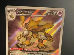 2025 Pokemon Mega Evolution Alakazam Full Art Holo 009 ETB Black Star Promo MEP - Image 3