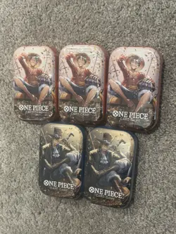 5x Bandai One Piece Tin Vol 2 IN HAND LOT OF 5 Fast Shipping!!! - Image 1