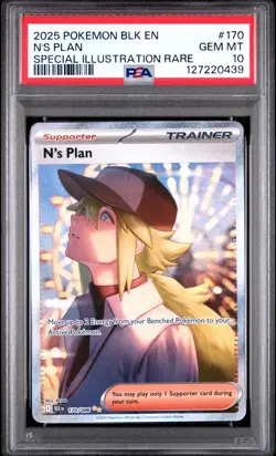 2025 Pokemon Blk En-Black Bolt #170 N'S Plan Special Illustration Rare PSA 10.. - Image 1