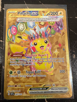 Pokemon TCG New Set Pikachu 247/191 Hyper Rare Gold Card Surging Sparks - Image 2