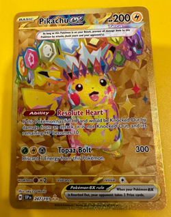 Pokemon TCG New Set Pikachu 247/191 Hyper Rare Gold Card Surging Sparks - Image 4