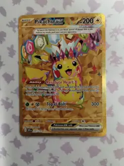 Pokemon Pikachu TCG EX Surging Sparks Holo Hyper Rare Gold Card 247/191 English - Image 1