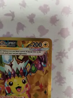 Pokemon Pikachu TCG EX Surging Sparks Holo Hyper Rare Gold Card 247/191 English - Image 2