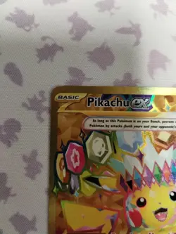 Pokemon Pikachu TCG EX Surging Sparks Holo Hyper Rare Gold Card 247/191 English - Image 3