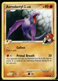 Pokemon Card Aerodactyl GL 55/111 Rising Rivals Regular NM/LP - Image 1