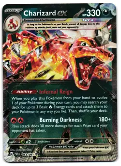 Charizard ex 054/091 - Paldean Fates Double Rare Pokemon TCG - M/LP Card - Image 1
