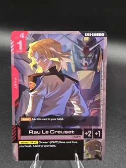 Rau Le Creuset GD03-091 Rare Gundam Card Game Steel Requiem FOIL NM - Image 1