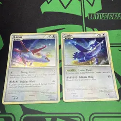Latios and Latias HGSS10 + HGSS11 Black Star Promo Rare Holo Pokemon Cards 2010 - Image 1