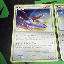 Latios and Latias HGSS10 + HGSS11 Black Star Promo Rare Holo Pokemon Cards 2010 - Image 2