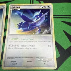 Latios and Latias HGSS10 + HGSS11 Black Star Promo Rare Holo Pokemon Cards 2010 - Image 3