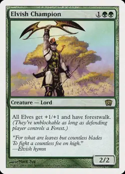 8th Edition MTG 1 Elvish Champion Magic - Image 1