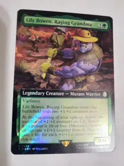 MTG LILY BOWEN, RAGING GRANDMA SURGE FOIL 927 BOARDER LESS ART FREE SHIP MINT! - Image 1