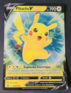 Carte Pokemon Jumbo N°SWSH198 Pikachu V - Promo - VF - Image 1