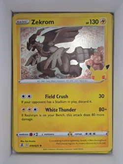 Pokemon TCG Zekrom 010/025 Celebrations (CLB) Stamped Holo Near MInt - Image 1