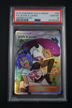 Pokemon Hidden Fates Jessie & James Full Art #68 - PSA 10 - Image 1