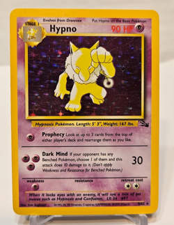 Hypno 8/62 Holo Rare Unlimited Fossil Pokemon 1245 - Image 1