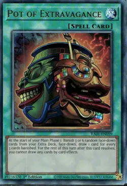Pot of Extravagance 1st Ed Ultimate Rare RA01-EN059 Yu-Gi-Oh! - Image 1