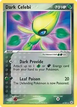 Dark Celebi - 4/101 - Pokemon Ex Hidden Legends Holo Card HP - Image 1