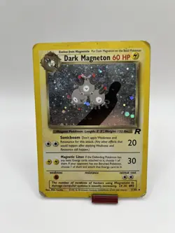 Dark Magneton 11/82 Team Rocket Holo Rare Pokemon TCG - Swirl - HP - Image 1
