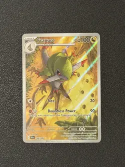 Pokemon TCG SV Black Bolt Fraxure Illustration Rare Card 146/086 NM Condition - Image 1