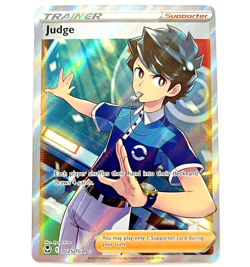 Pokemon Silver Tempest - Judge - Full Art Trainer Gallery NM+/MINT - TG25/TG30 - Image 1