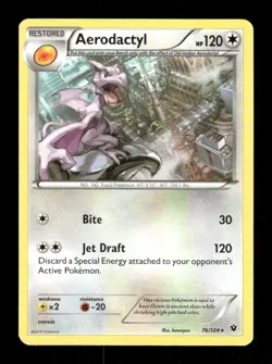 Pokemon Aerodactyl Rare XY - Fates Collide 76/124 LP - Image 1