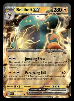 Bellibolt ex 079/193 Double Rare Paldea Evolved Pokemon Near Mint - Image 1